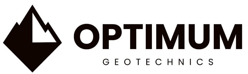 Logo of Optim Geotechnical company with stylized text.